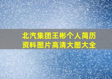 北汽集团王彬个人简历资料图片高清大图大全