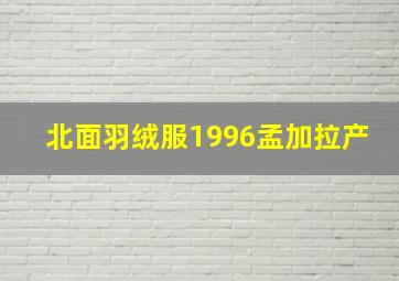 北面羽绒服1996孟加拉产