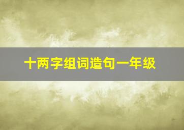 十两字组词造句一年级