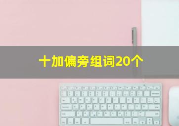 十加偏旁组词20个