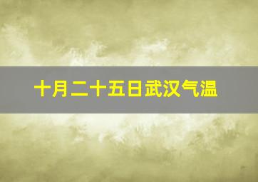 十月二十五日武汉气温