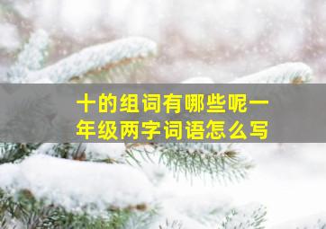 十的组词有哪些呢一年级两字词语怎么写