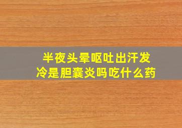 半夜头晕呕吐出汗发冷是胆囊炎吗吃什么药