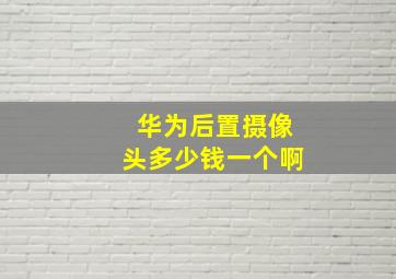 华为后置摄像头多少钱一个啊