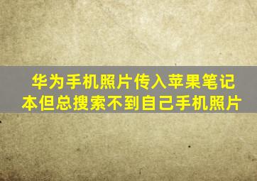 华为手机照片传入苹果笔记本但总搜索不到自己手机照片