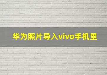 华为照片导入vivo手机里