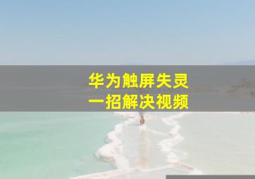 华为触屏失灵一招解决视频