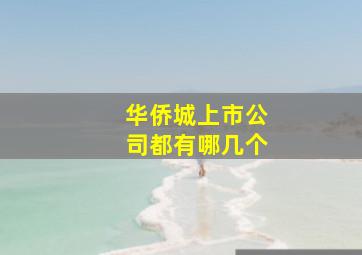 华侨城上市公司都有哪几个