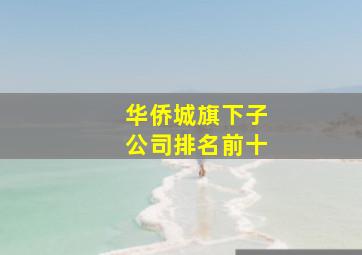 华侨城旗下子公司排名前十