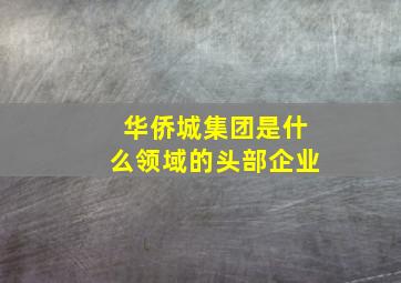 华侨城集团是什么领域的头部企业