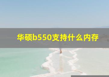 华硕b550支持什么内存