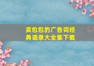 卖包包的广告词经典语录大全集下载