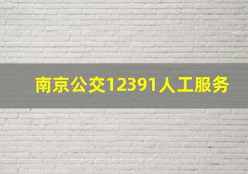 南京公交12391人工服务