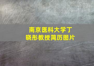 南京医科大学丁晓彤教授简历图片