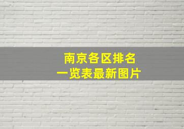 南京各区排名一览表最新图片