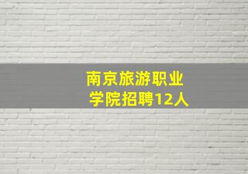 南京旅游职业学院招聘12人