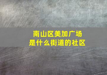 南山区美加广场是什么街道的社区