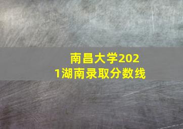 南昌大学2021湖南录取分数线