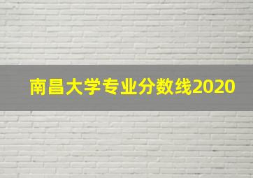 南昌大学专业分数线2020