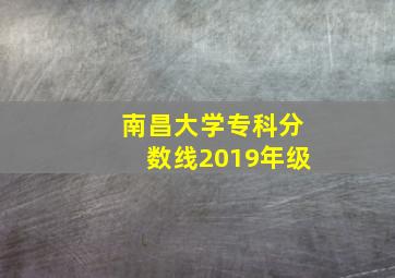 南昌大学专科分数线2019年级