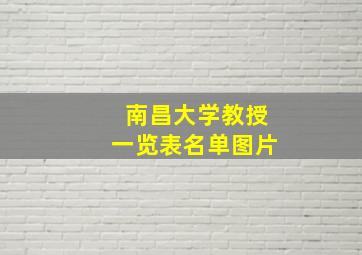 南昌大学教授一览表名单图片