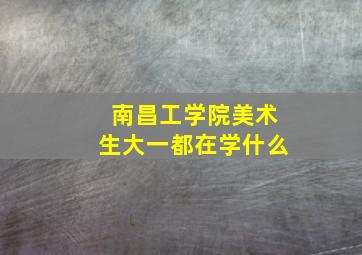 南昌工学院美术生大一都在学什么