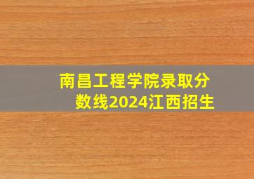 南昌工程学院录取分数线2024江西招生