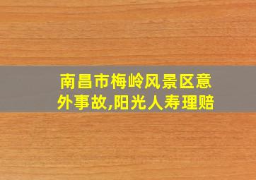 南昌市梅岭风景区意外事故,阳光人寿理赔