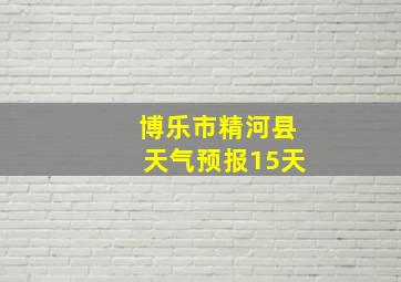 博乐市精河县天气预报15天