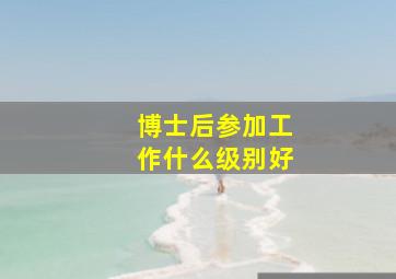 博士后参加工作什么级别好