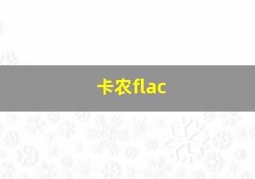 卡农flac