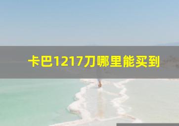 卡巴1217刀哪里能买到