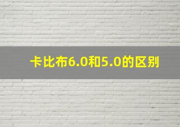 卡比布6.0和5.0的区别