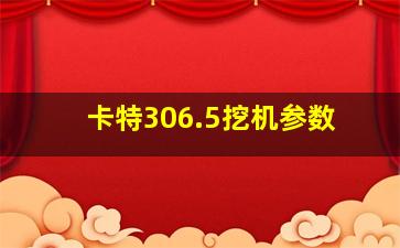 卡特306.5挖机参数