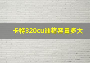 卡特320cu油箱容量多大