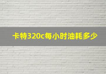 卡特320c每小时油耗多少