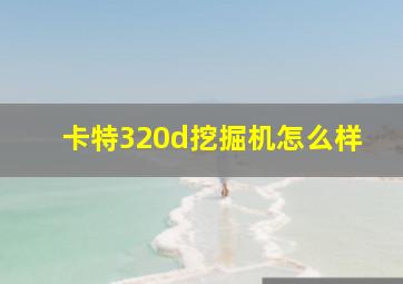 卡特320d挖掘机怎么样