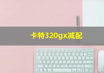 卡特320gx减配