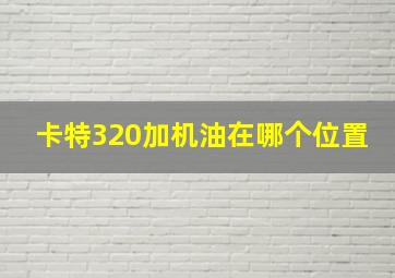 卡特320加机油在哪个位置