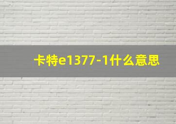 卡特e1377-1什么意思