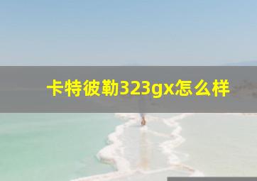 卡特彼勒323gx怎么样