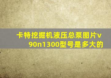 卡特挖掘机液压总泵图片v90n1300型号是多大的