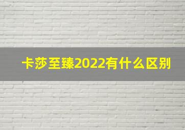 卡莎至臻2022有什么区别