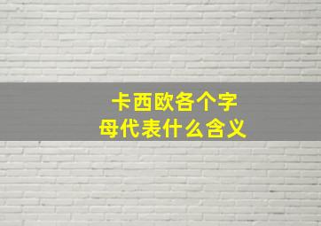 卡西欧各个字母代表什么含义