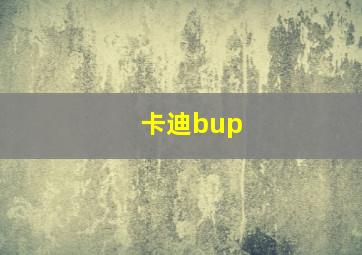 卡迪bup