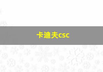 卡迪夫csc