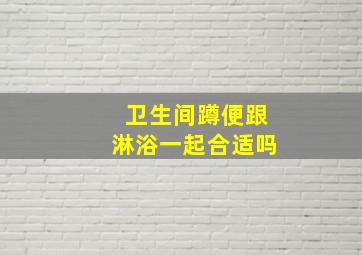 卫生间蹲便跟淋浴一起合适吗