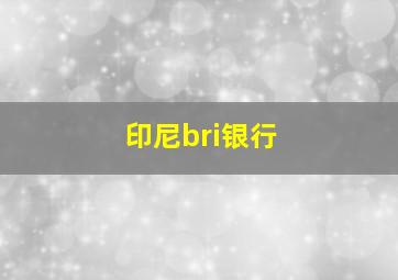 印尼bri银行