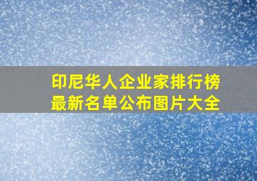 印尼华人企业家排行榜最新名单公布图片大全