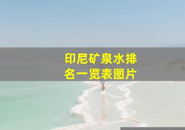 印尼矿泉水排名一览表图片